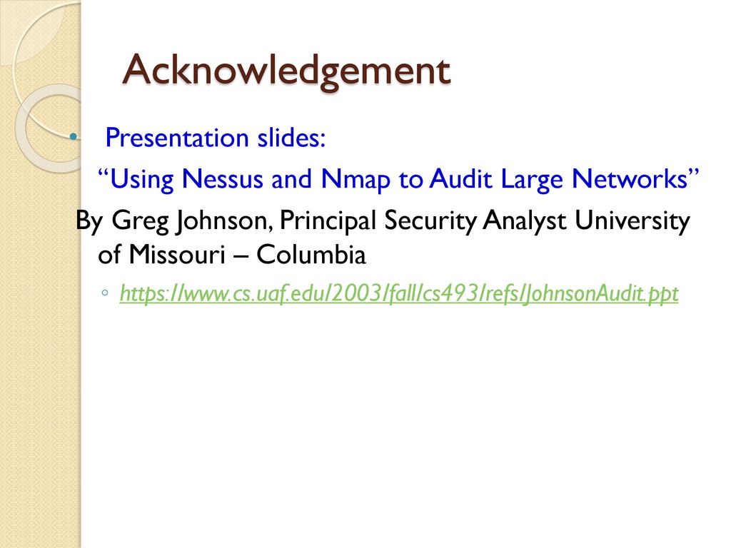 Acknowledgement content from the book ppt download