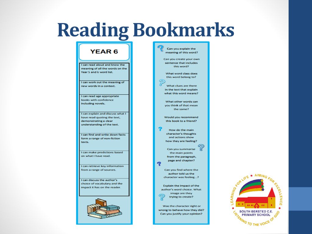 Reading Bookmarks Please add your year group’s book marks to this page.