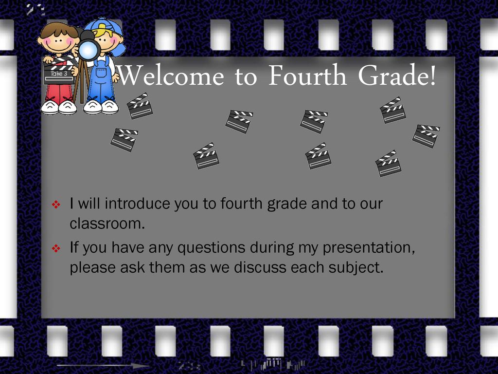 Welcome to Fourth Grade!