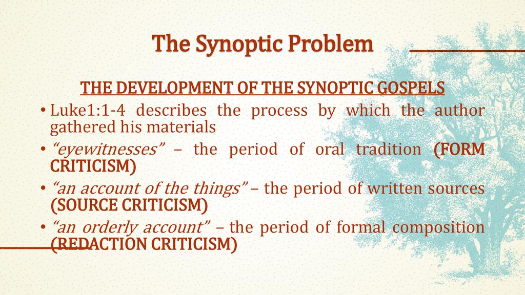synoptic problem definition
