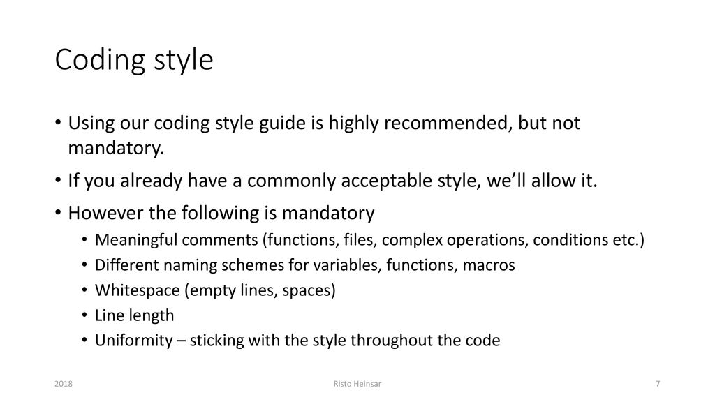 Programming II IAX0584 Lecture + lab: Risto Heinsar & Co Vladimir Viies ...