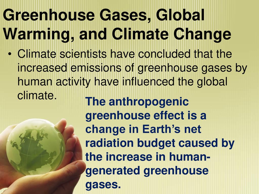 Greenhouse Gases, Global Warming, and Climate Change