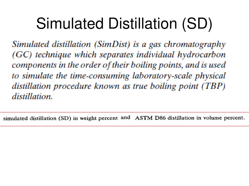 Simulated Distillation (SD)