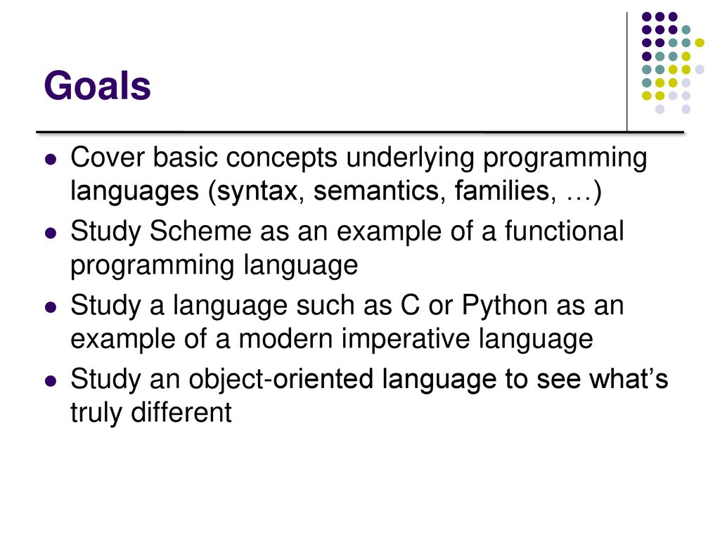 Principles of Programming Languages - ppt download