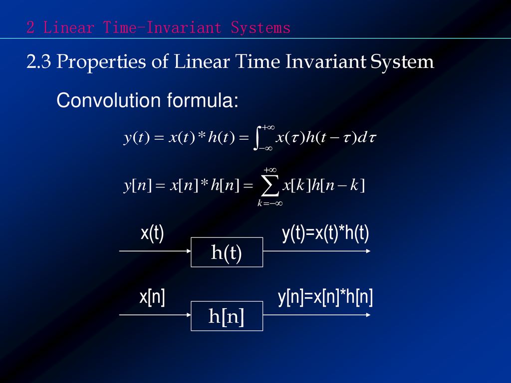 2 Linear Time Invariant Systems Ppt Download