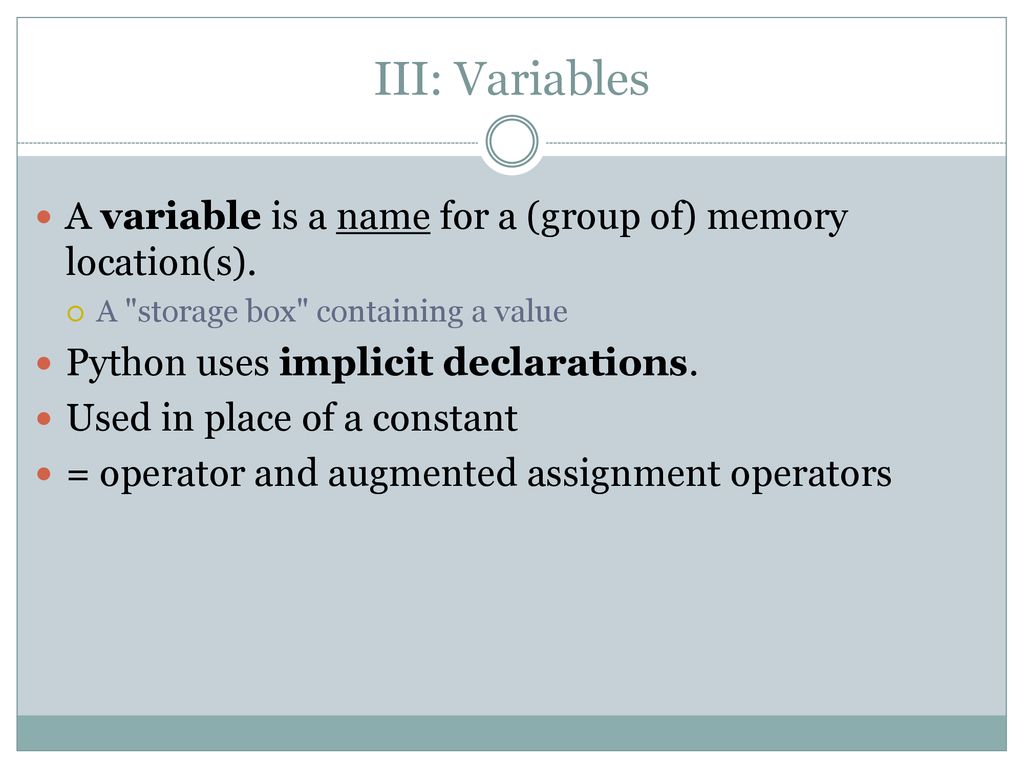 Variables and Expressions - ppt download