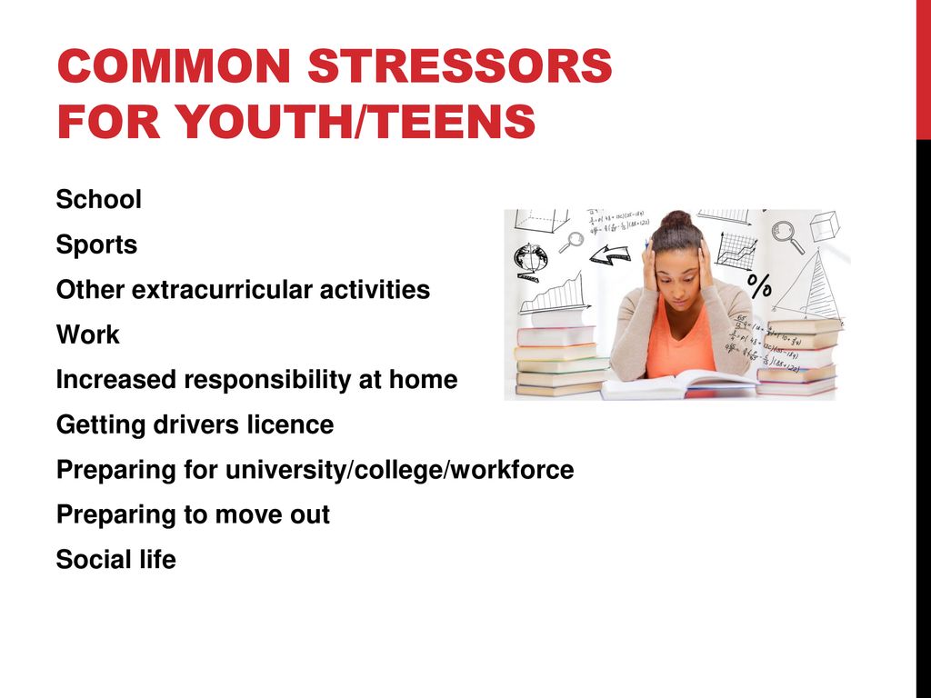 Common stressors for youth/teens