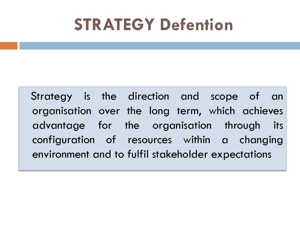 STRATEGY Defention