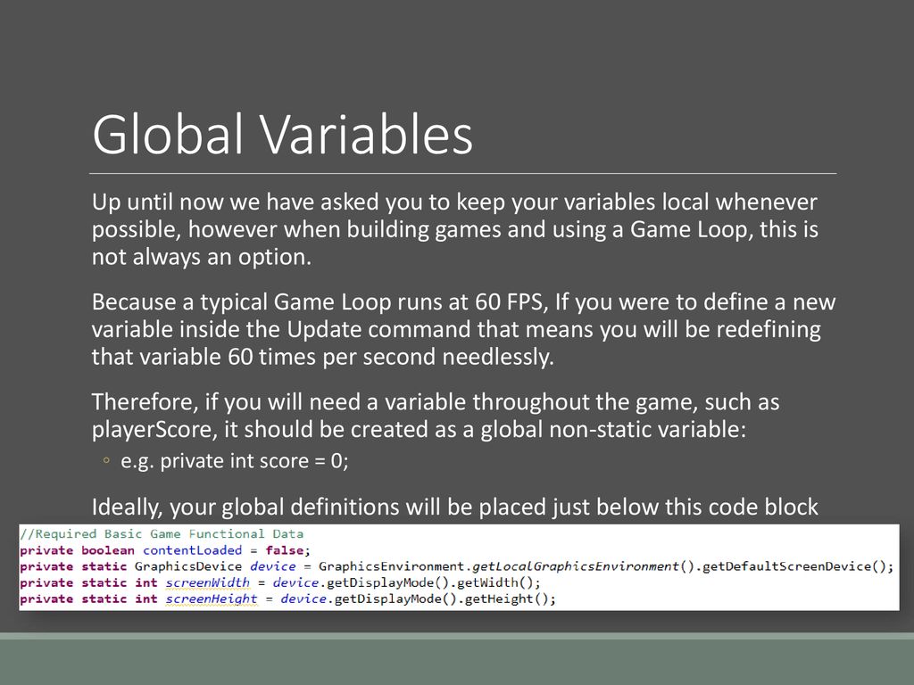 Game Loop Update & Draw. - ppt download