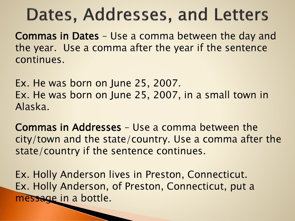 Commas in sentences ppt download