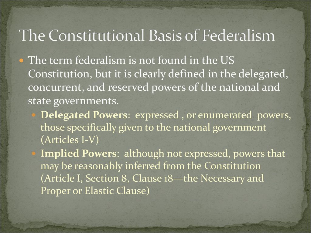 Federalism. - ppt download