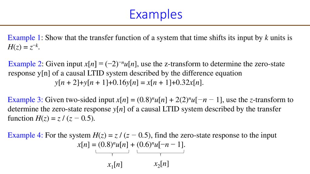 Discrete Time System Analysis Using The Z Transform Ppt Download