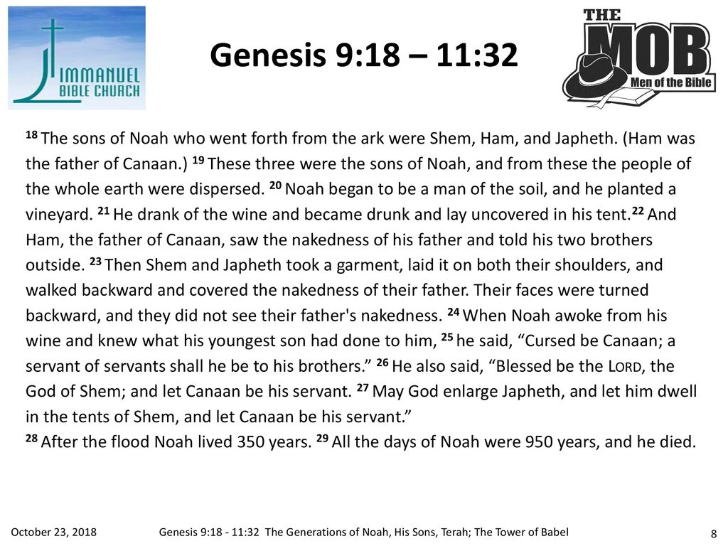 Genesis 9:18 – 11:32