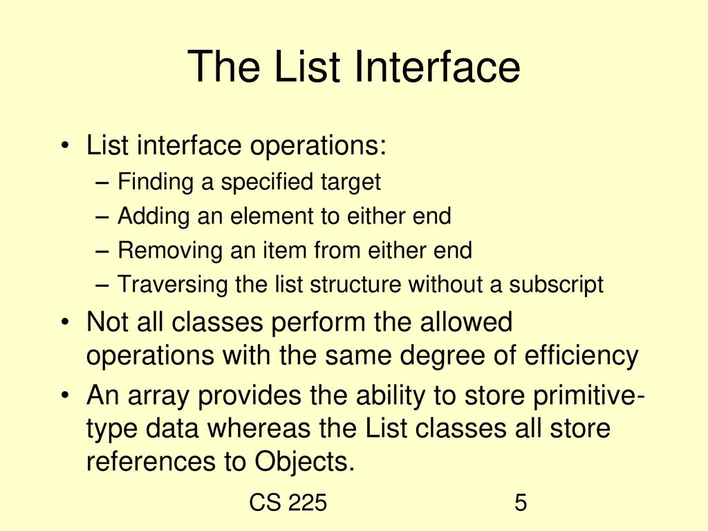 Lists and the collection interface ppt download
