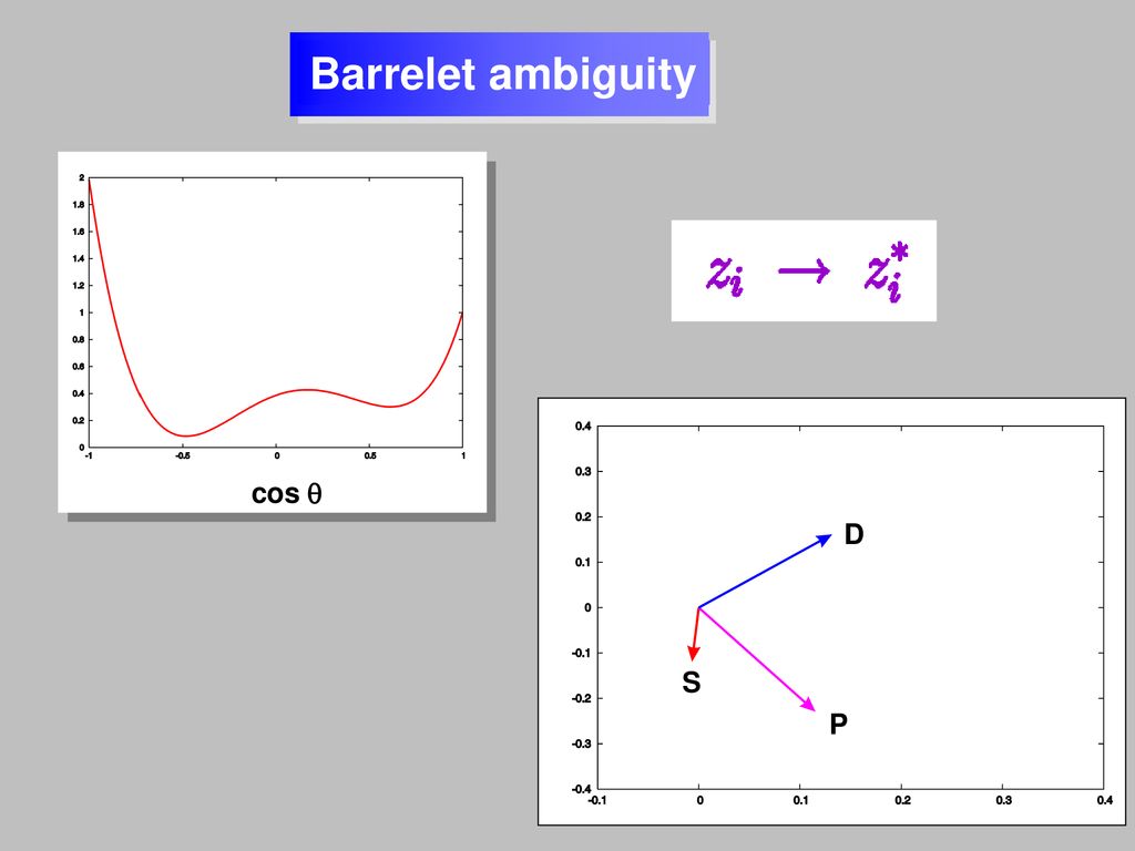 Barrelet ambiguity cos  D P S