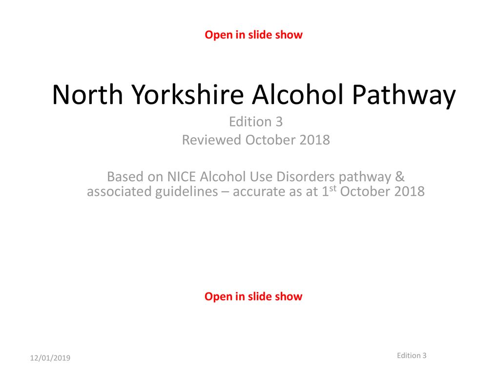 North Yorkshire Alcohol Pathway - ppt download