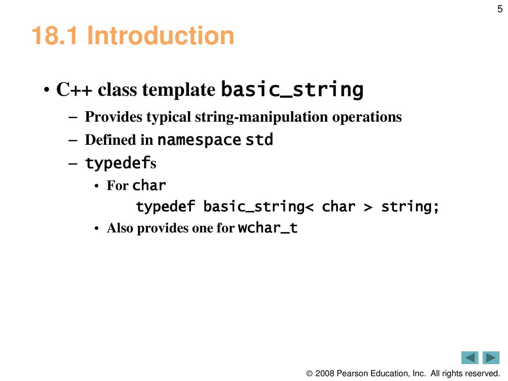 Class string and String Stream Processing - ppt download