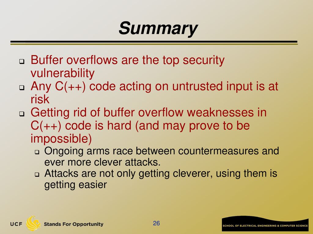 CAP6135: Malware and Software Vulnerability Analysis Buffer Overflow II ...