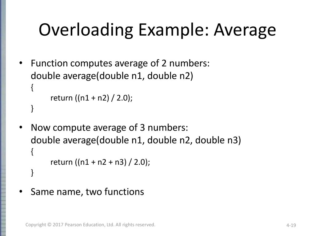 Parameters and Overloading - ppt download