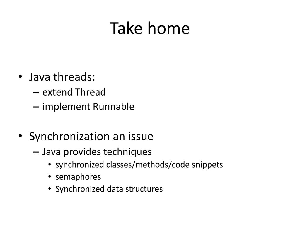 Distributed Systems 2. Java Threads - ppt download