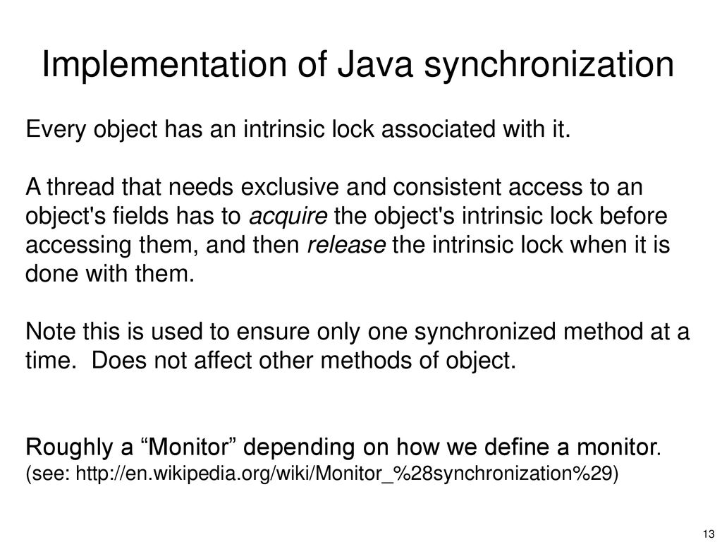 Programming with Shared Memory Java Threads and Synchronization - ppt ...