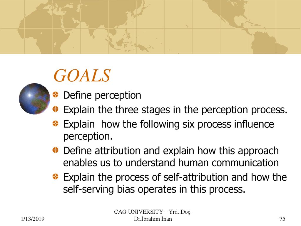 the three stages of the perception process are