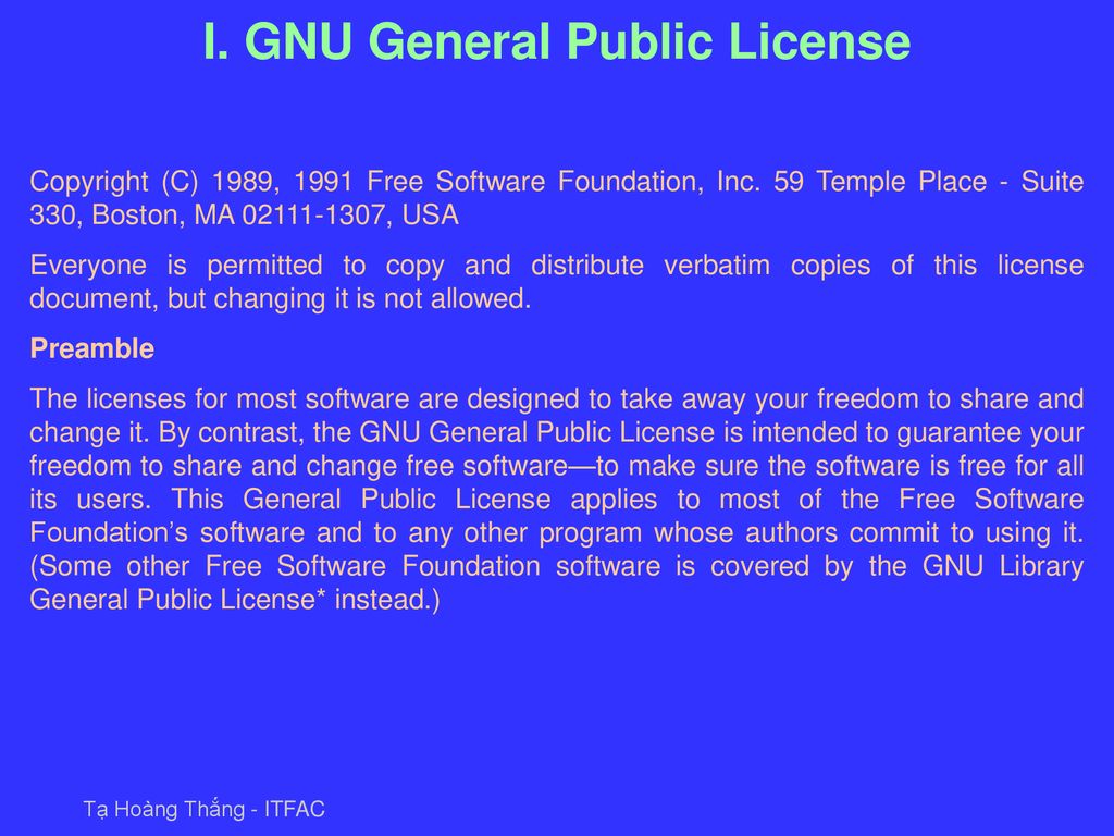 Chapter V. The GPL, LGPL, and Mozilla Licenses - ppt download