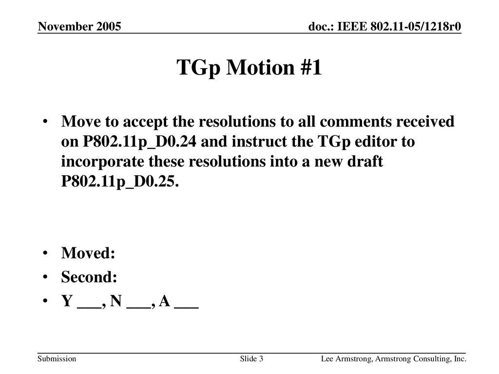 November 2005 TGp Motion #1.