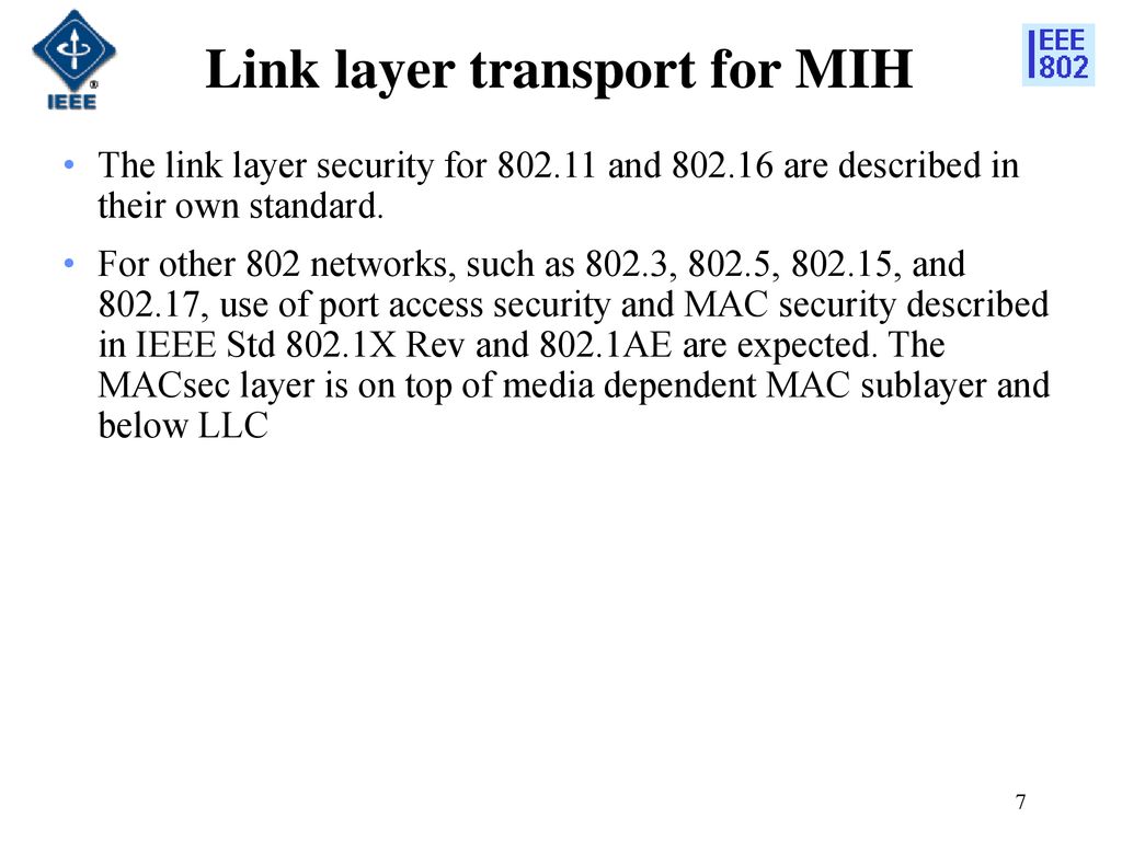 Ieee media independent handover ppt download
