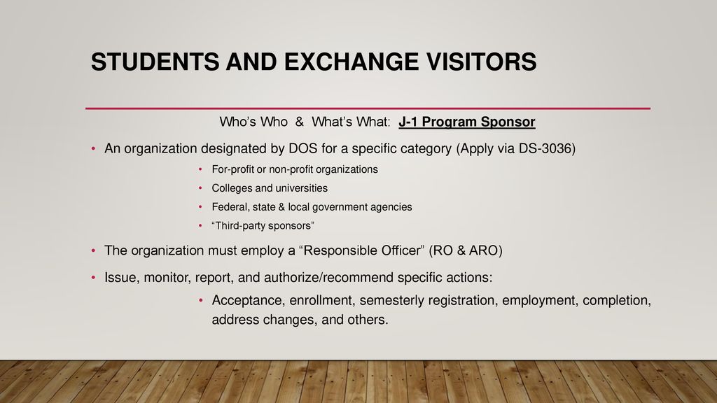 Intro To Student And Exchange Visitor VISAS - Ppt Download