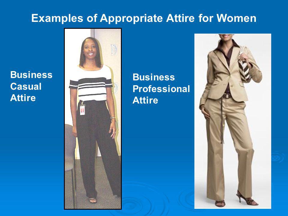 Examples of Appropriate Attire for Women