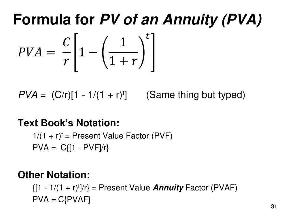 Discounted Cash Flow Valuation and TVM - ppt download