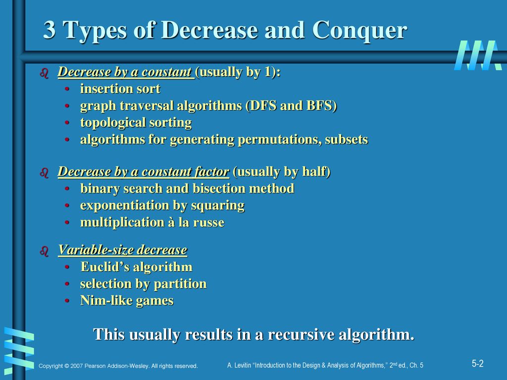Chapter 5 Decrease-and-Conquer - ppt download