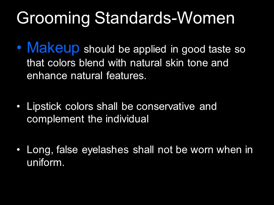 Grooming Standards-Women