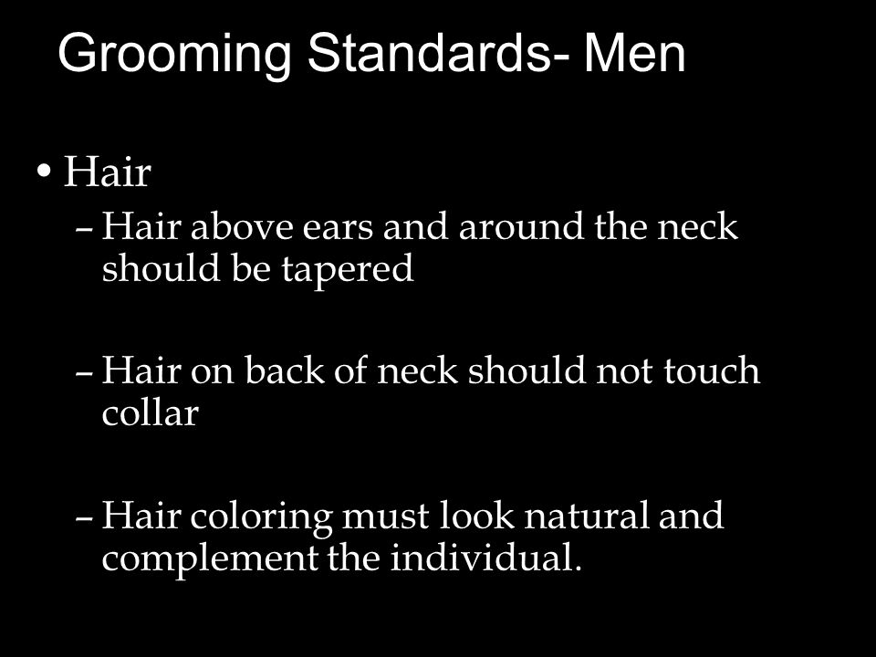Grooming Standards- Men