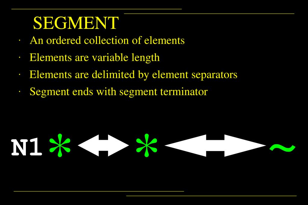 ~ * N1 SEGMENT · An ordered collection of elements