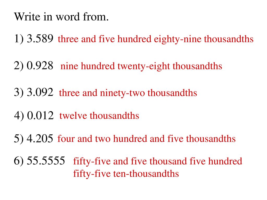 Objective to understand thousandths and ten thousands ppt download