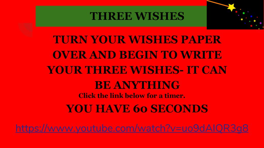 Wish Paper - Three Wishes!