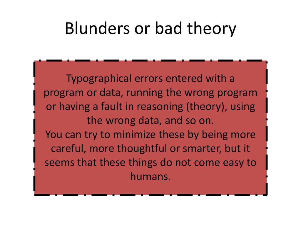 Difference Between MISTAKE, FAULT, ERROR, WRONG and BLUNDER