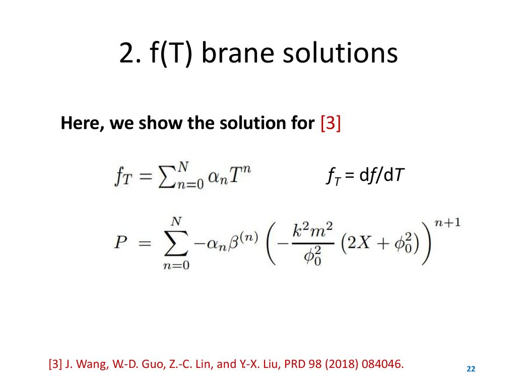 Brane World In F T Gravity Fo Guang Shan Kaohsiung Taiwan Ppt Download