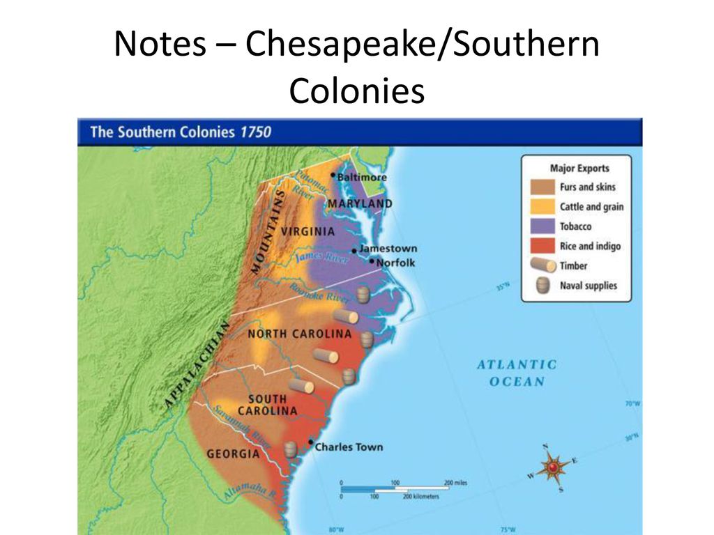 The Planting of English America (Chesapeake and Southern Colonies ...