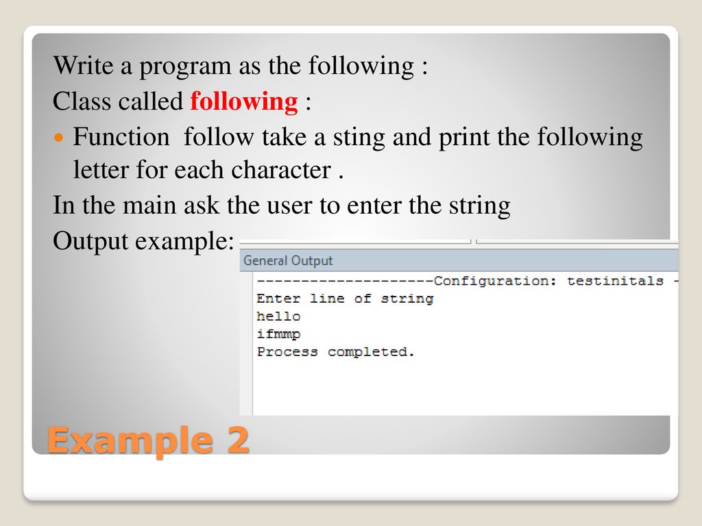 Class Examples. - ppt download