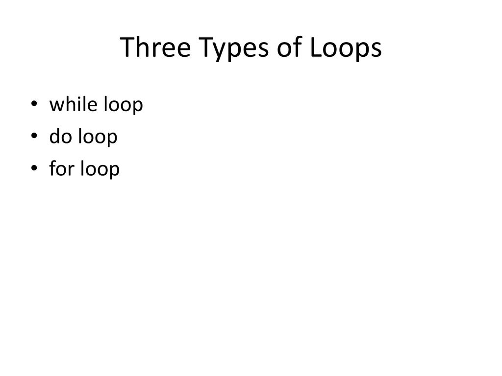 Loops ISYS ppt download