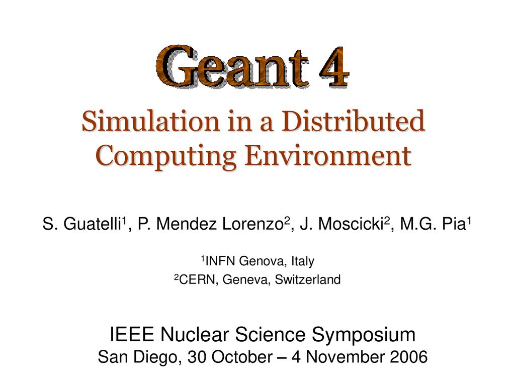 Simulation in a Distributed Computing Environment - ppt download