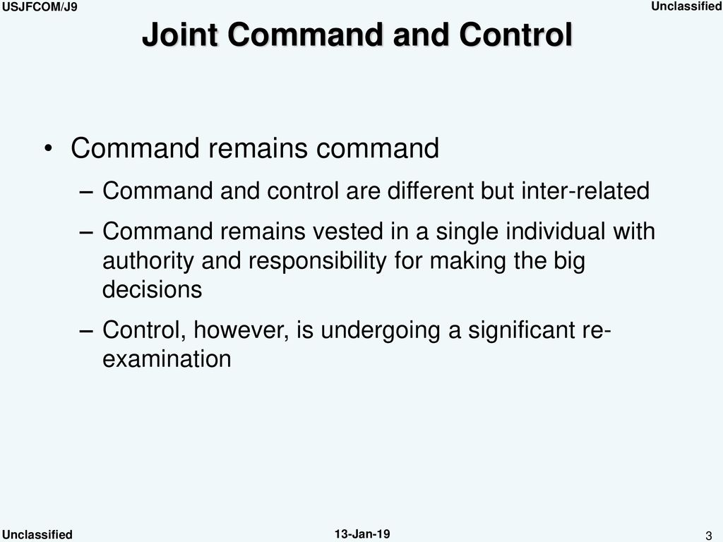 Joint Command And Control Doctrine