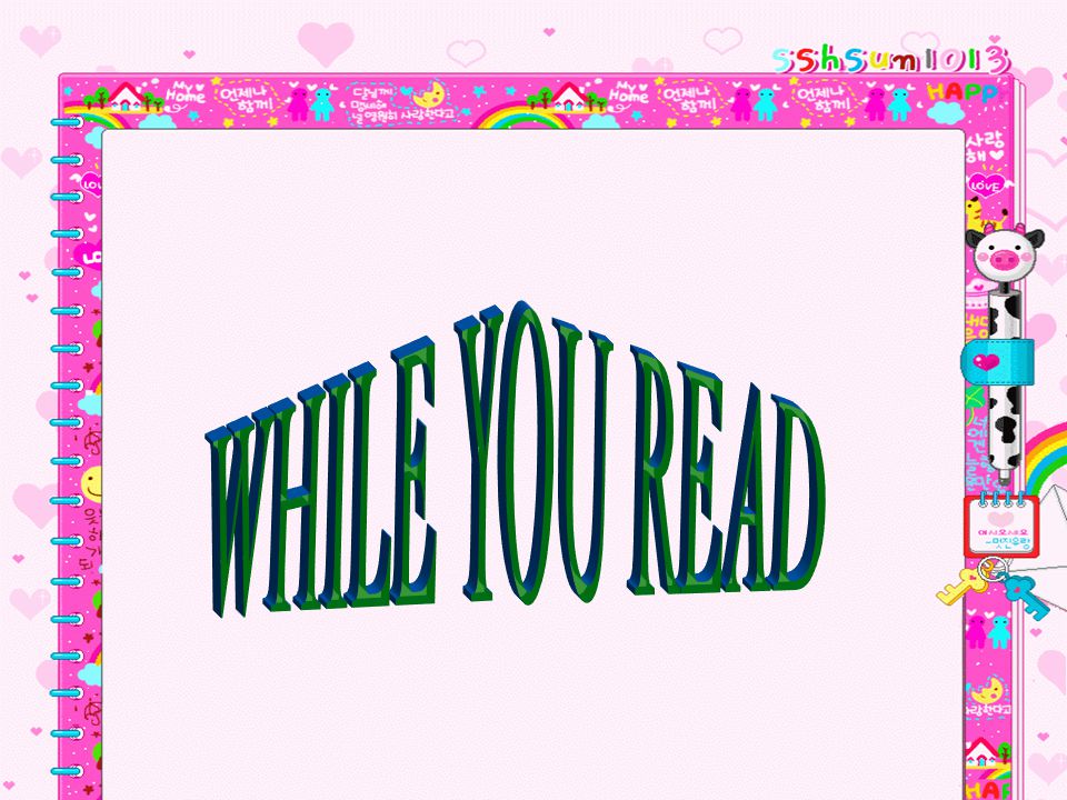 WHILE YOU READ