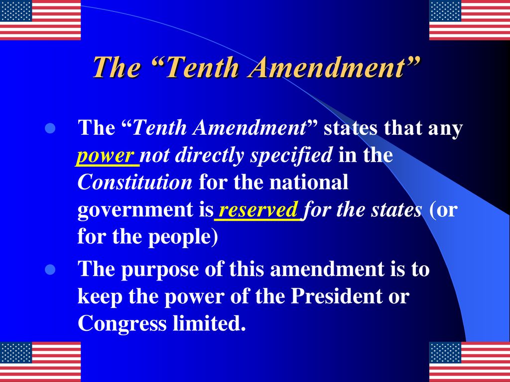 The Tenth Amendment