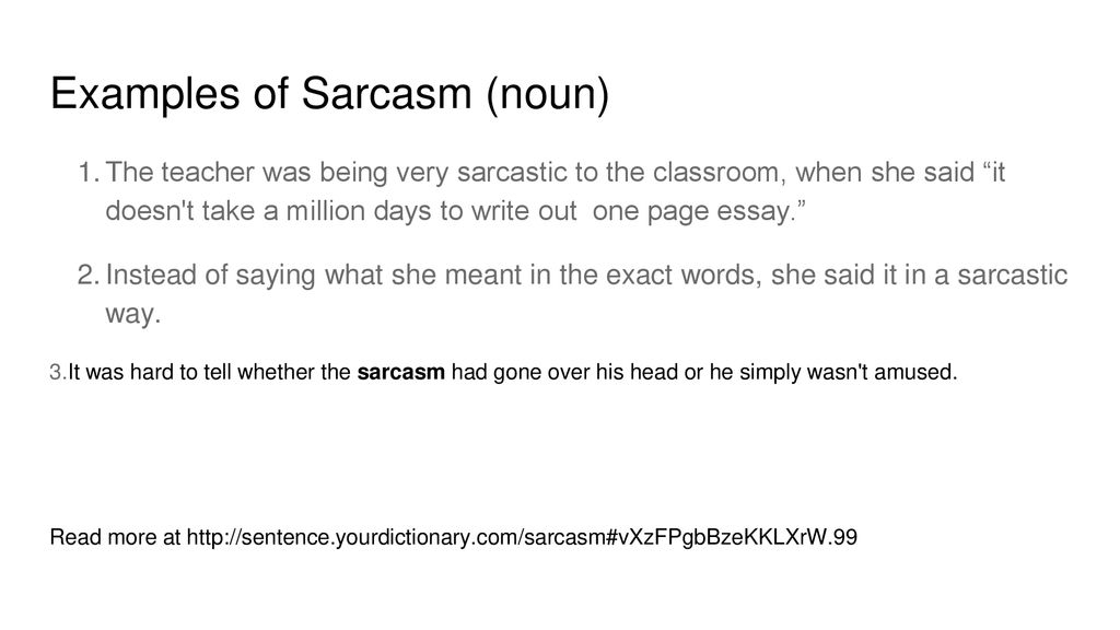 how to write an sarcastic essay