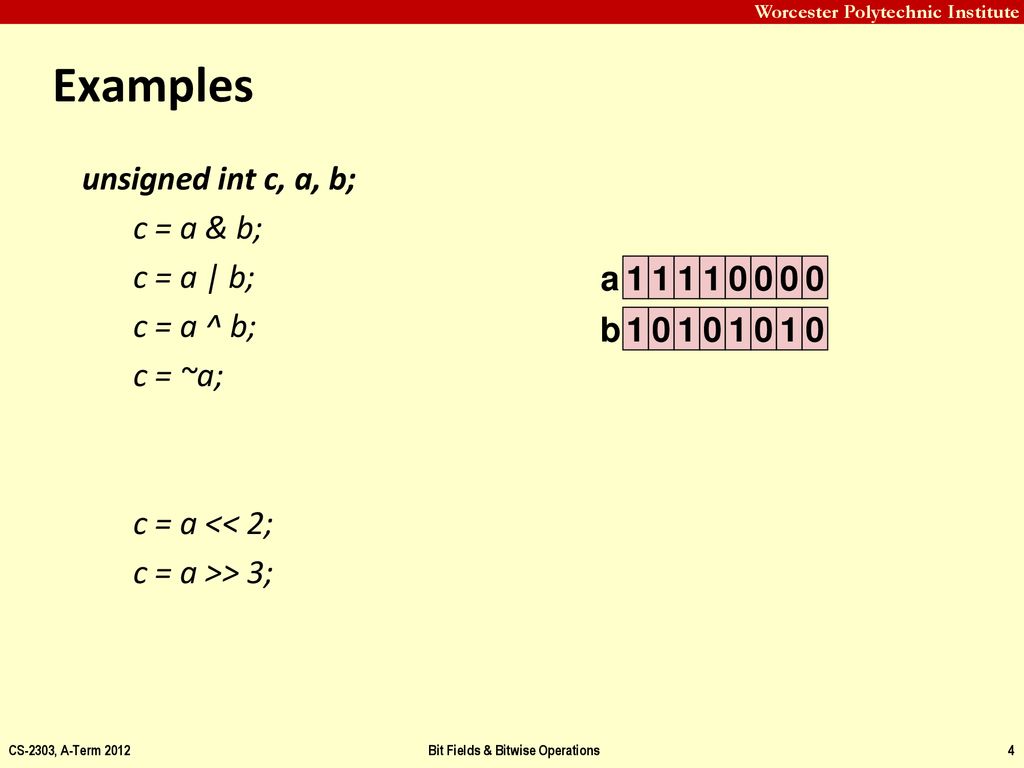Bit fields bitwise operations ppt download