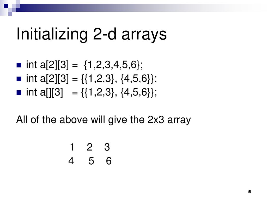 2-d Arrays. - ppt download